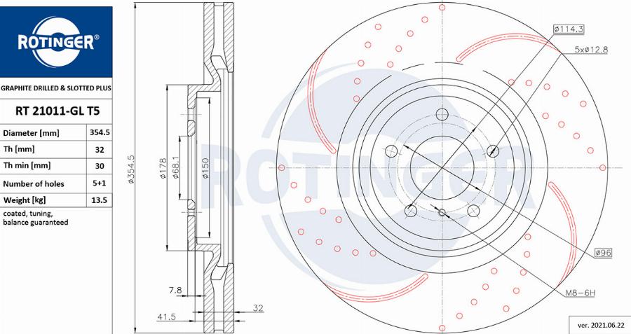 Rotinger RT 21011-GL T5 - Əyləc Diski furqanavto.az