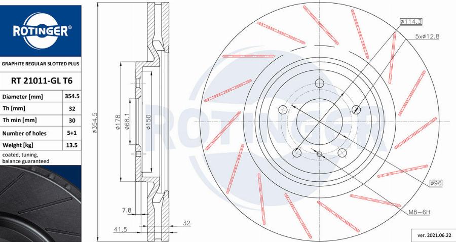 Rotinger RT 21011-GL T6 - Əyləc Diski furqanavto.az