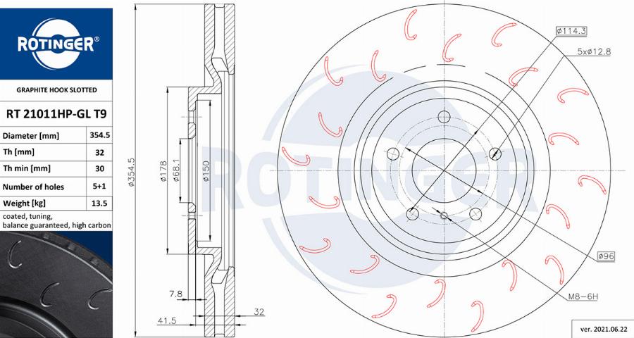 Rotinger RT 21011HP-GL T9 - Əyləc Diski furqanavto.az