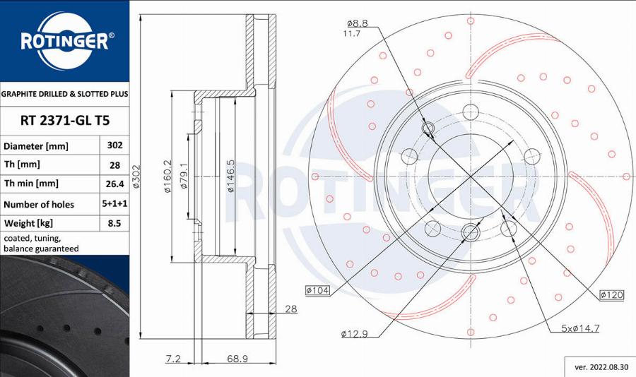 Rotinger RT 2371-GL T5 - Əyləc Diski furqanavto.az