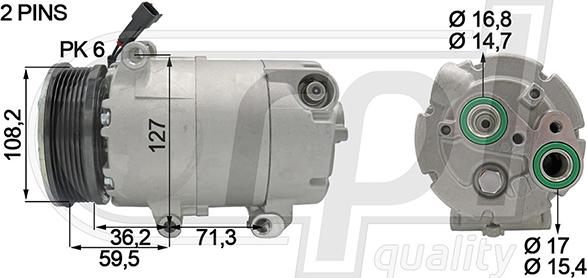 RPLQuality APCOFD5036 - Kompressor, kondisioner furqanavto.az