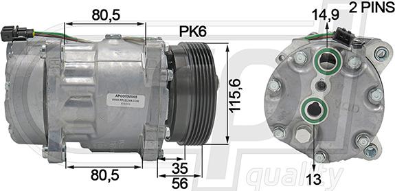 RPLQuality APCOVW5005 - Kompressor, kondisioner furqanavto.az