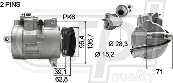 RPLQuality APCOVW5035 - Kompressor, kondisioner furqanavto.az