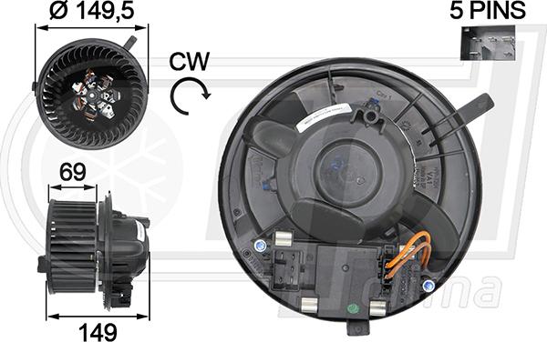 RPLQuality APVTAU0008 - Elektrik mühərriki, daxili üfleyici furqanavto.az