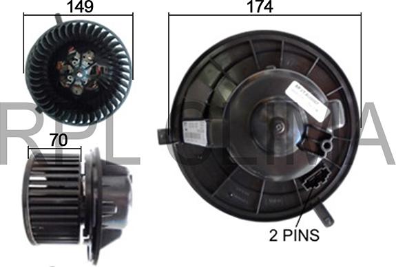 RPLQuality APVTAU0007 - Elektrik mühərriki, daxili üfleyici furqanavto.az