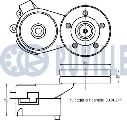 Ruville 540931 - Kəmər Dartıcı, v-yivli kəmər furqanavto.az