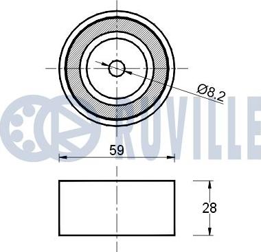 Ruville 540442 - Yönləndirmə / Bələdçi kasnağı, vaxt kəməri furqanavto.az