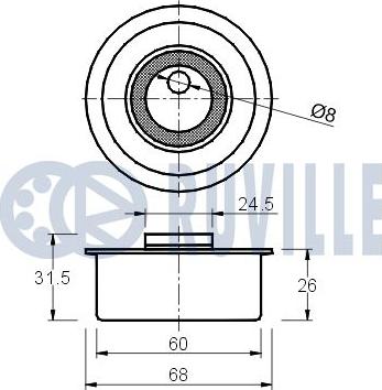 Ruville 540406 - Gərginlik kasnağı, vaxt kəməri furqanavto.az