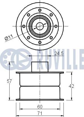 Ruville 540402 - Yönləndirmə / Bələdçi kasnağı, vaxt kəməri furqanavto.az