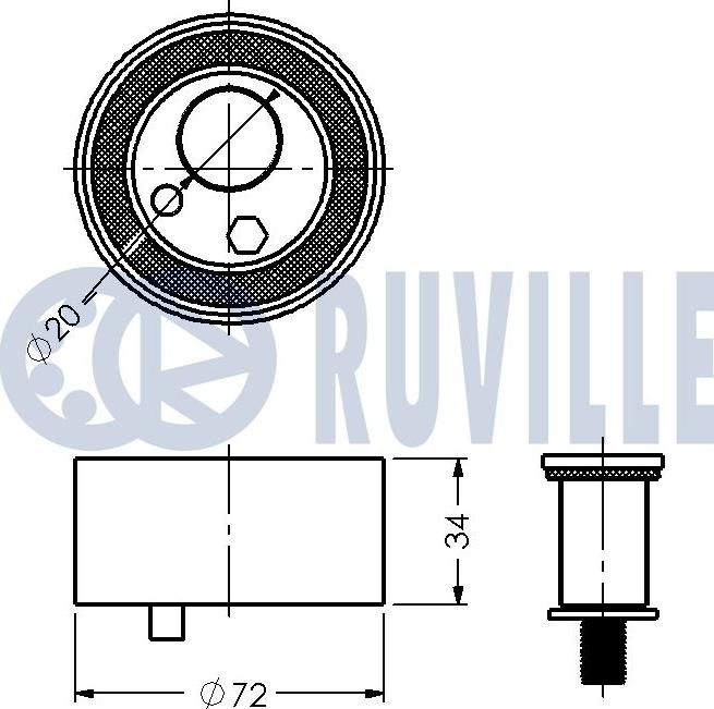 Ruville 540557 - Gərginlik kasnağı, vaxt kəməri furqanavto.az