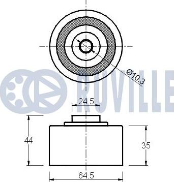 Ruville 540520 - Yönləndirmə / Bələdçi kasnağı, vaxt kəməri furqanavto.az