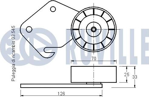 Ruville 540574 - Kəmər Dartıcı, v-yivli kəmər furqanavto.az