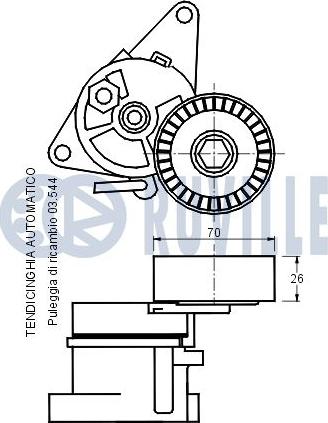 Ruville 540606 - Kəmər Dartıcı, v-yivli kəmər furqanavto.az