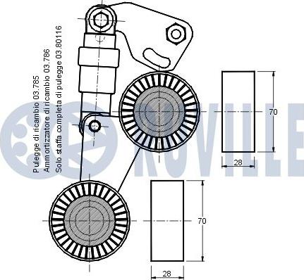 Ruville 540611 - Kəmər Dartıcı, v-yivli kəmər furqanavto.az