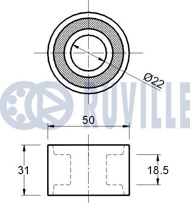 Ruville 540037 - Yönləndirmə / Bələdçi kasnağı, vaxt kəməri furqanavto.az