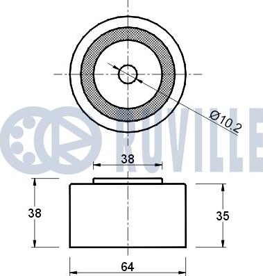 Ruville 540146 - Yönləndirmə / Bələdçi kasnağı, vaxt kəməri furqanavto.az