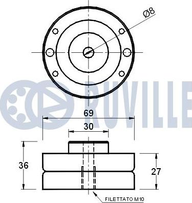 Ruville 540142 - Yönləndirmə / Bələdçi kasnağı, vaxt kəməri www.furqanavto.az