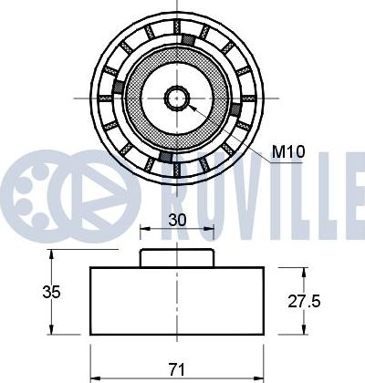 Ruville 540180 - Yönləndirmə / Bələdçi kasnağı, vaxt kəməri furqanavto.az