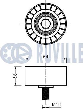 Ruville 540363 - Yönləndirmə / Bələdçi kasnağı, vaxt kəməri www.furqanavto.az