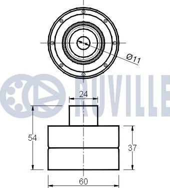 Ruville 540315 - Yönləndirmə / Bələdçi kasnağı, vaxt kəməri furqanavto.az