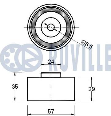 Ruville 540332 - Yönləndirmə / Bələdçi kasnağı, vaxt kəməri furqanavto.az