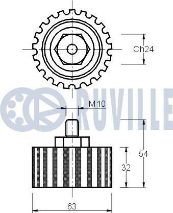 Ruville 540264 - Yönləndirmə / Bələdçi kasnağı, vaxt kəməri furqanavto.az