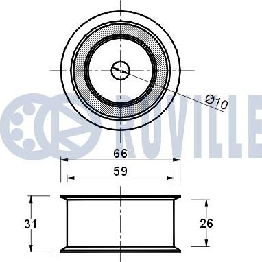 Ruville 540282 - Yönləndirmə / Bələdçi kasnağı, vaxt kəməri furqanavto.az