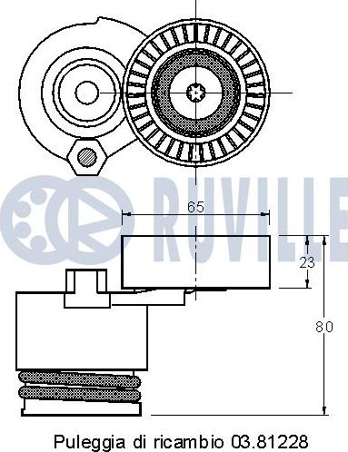 Ruville 541927 - Kəmər Dartıcı, v-yivli kəmər furqanavto.az