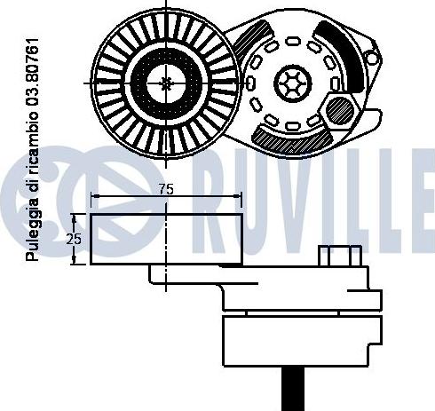 Ruville 541454 - Kəmər Dartıcı, v-yivli kəmər furqanavto.az