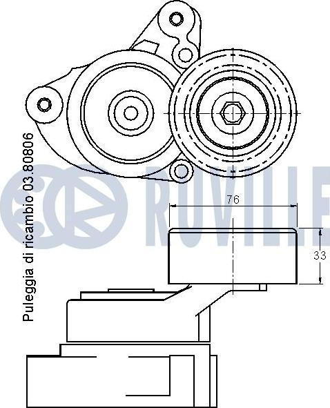 Ruville 541501 - Kəmər Dartıcı, v-yivli kəmər furqanavto.az