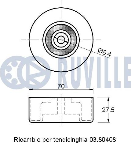 Ruville 541089 - Yönləndirmə / Bələdçi Kasnağı, v-yivli kəmər furqanavto.az