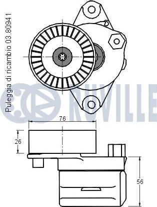 Ruville 541815 - Kəmər Dartıcı, v-yivli kəmər furqanavto.az