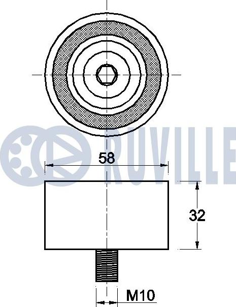 Ruville 541242 - Yönləndirmə / Bələdçi kasnağı, vaxt kəməri www.furqanavto.az