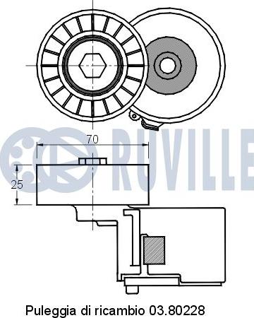 Ruville 541798 - Kəmər Dartıcı, v-yivli kəmər furqanavto.az