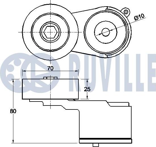 Ruville 542443 - Kəmər Dartıcı, v-yivli kəmər furqanavto.az