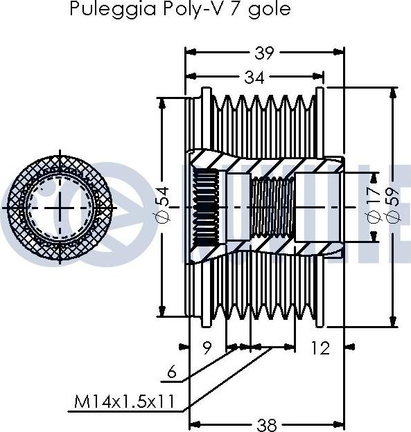 Ruville 542641 - Kasnak, alternator, sərbəst dönərli mufta furqanavto.az