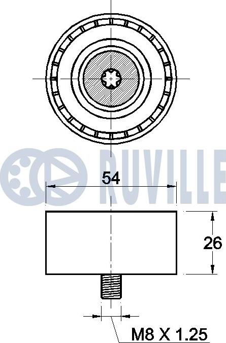 Ruville 542639 - Yönləndirmə / Bələdçi Kasnağı, v-yivli kəmər furqanavto.az