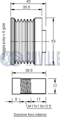 Ruville 542090 - Kasnak, alternator, sərbəst dönərli mufta furqanavto.az