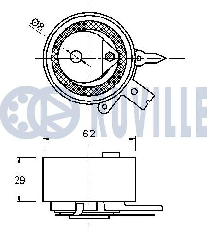 Ruville 542048 - Gərginlik kasnağı, vaxt kəməri furqanavto.az