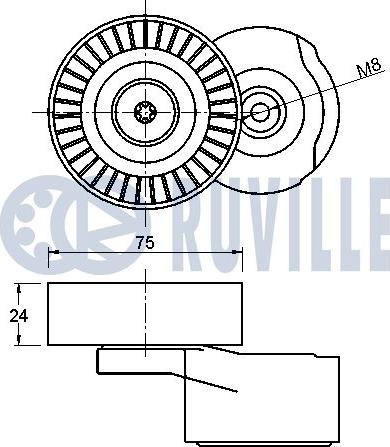 Ruville 542059 - Kəmər Dartıcı, v-yivli kəmər furqanavto.az