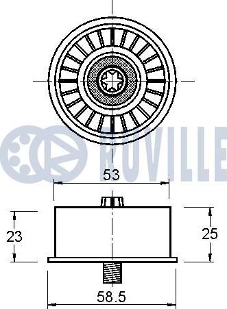 Ruville 542064 - Yönləndirmə / Bələdçi kasnağı, vaxt kəməri www.furqanavto.az