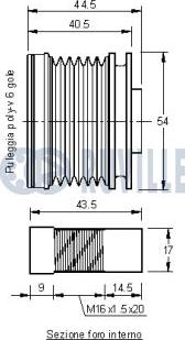 Ruville 542100 - Kasnak, alternator, sərbəst dönərli mufta furqanavto.az