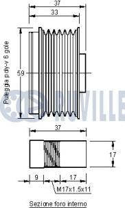 Ruville 542101 - Kasnak, alternator, sərbəst dönərli mufta furqanavto.az