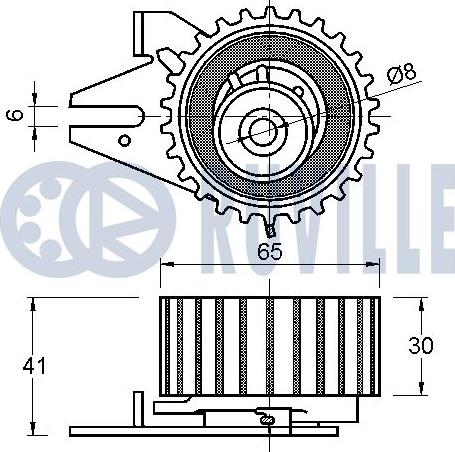 Ruville 542309 - Yönləndirmə / Bələdçi kasnağı, vaxt kəməri furqanavto.az