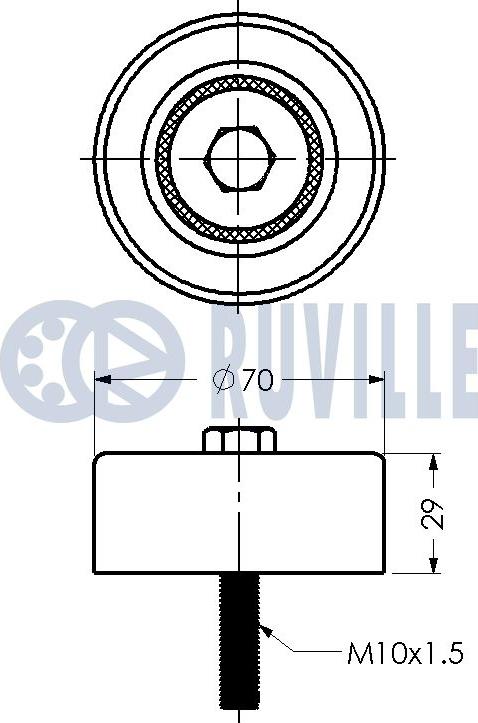 Ruville 542370 - Yönləndirmə / Bələdçi Kasnağı, v-yivli kəmər furqanavto.az