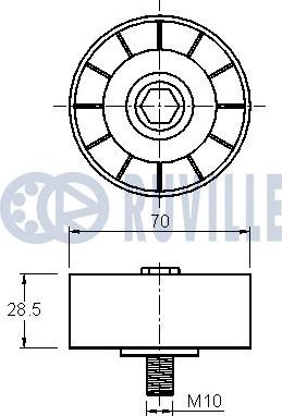 Ruville 542245 - Yönləndirmə / Bələdçi Kasnağı, v-yivli kəmər furqanavto.az