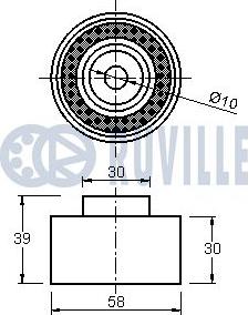 Ruville 542221 - Yönləndirmə / Bələdçi kasnağı, vaxt kəməri furqanavto.az