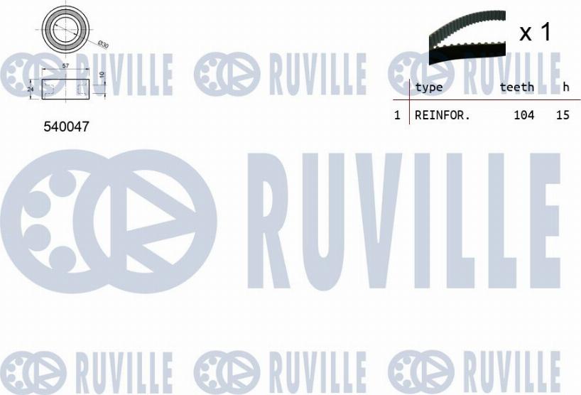 Ruville 550065 - Vaxt kəməri dəsti furqanavto.az