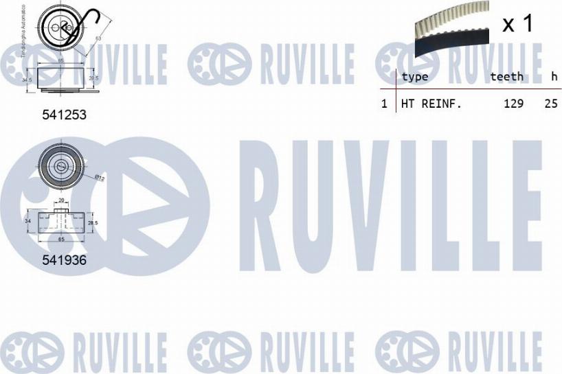 Ruville 550123 - Vaxt kəməri dəsti furqanavto.az
