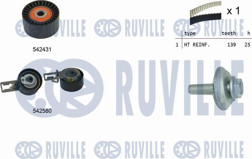 Ruville 550386 - Vaxt kəməri dəsti furqanavto.az